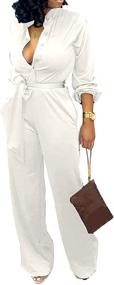 img 2 attached to Lantern Jumpsuits Straight Business Waistband Women's Clothing