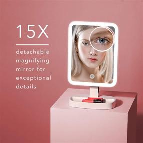img 1 attached to 💄 Fancii LED Makeup Vanity Mirror: Enhance Your Beauty Routine with Adjustable Light Settings and Magnification - Aura