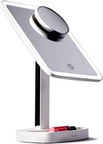 img 4 attached to 💄 Fancii LED Makeup Vanity Mirror: Enhance Your Beauty Routine with Adjustable Light Settings and Magnification - Aura