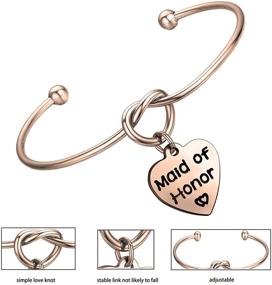 img 2 attached to FEELMEM Bridesmaid Heart Shaped Bracelet Personalized