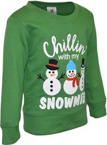 img 3 attached to 🎄 Chillin Snowmies Christmas Boys' Sweaters – Unique Baby Clothing