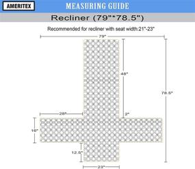 img 3 attached to 🛋️ Ameritex Водонепроницаемая накидка для кресла-реклайнера - Коралловый флисовый защитник мебели с улучшенной антискользящей поверхностью, обновленным узором и дополнительным комфортом - идеальная защитная накидка для дивана с животными и детьми (23"-Реклайнер, Шоколадный)