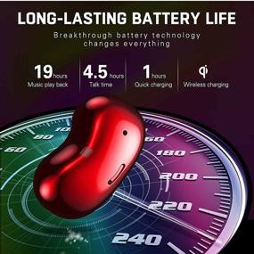 img 1 attached to UrbanX Street Buds Live - True Wireless Earbuds W/Hands Free Controls (Wireless Charging Case Included) - Red