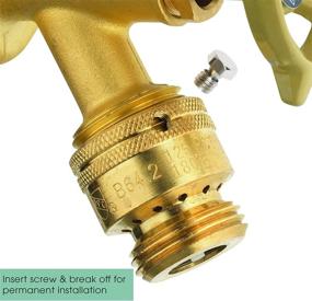 img 1 attached to 🚰 Homewerks Worldwide VACBFPZ4B Vacuum Breaker Hose Bib Backflow Preventer: Secure Your Water System with 3/4 Inch Brass Finish