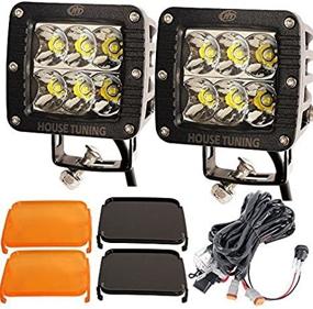 img 2 attached to 🚙 Enhance Your Off-Road Adventures with HOUSE TUNING LED Cube 60Watt 3x3 inch - Spot Beam LED Light Kit (Pack of 2)