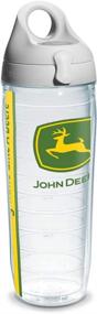 img 4 attached to 🚜 John Deere Colossal Tervis Tumbler: 24oz Clear Water Bottle with Gray Lid and Wrap