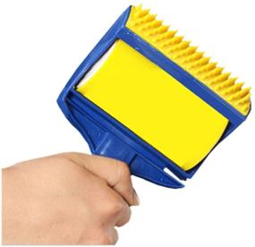 img 1 attached to 🧹 SportsMax Sticky Cleaner Picker: Efficient Pet Hair, Crumbs & Lint Remover Roller (Medium, Yellow)