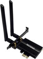 nicgiga wifi 6e 5400mbps ax210 беспроводная плата pcie: сверхбыстрое трехдиапазонное подключение, bluetooth5.2, mu-mimo, поддержка windows10(64bit) логотип