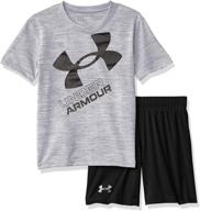 🧡 шорты under armour blaze orange для мальчиков: высокоэффективная активная одежда для энергичных детей. логотип