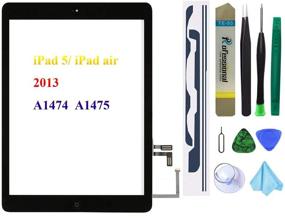 img 3 attached to Черный сенсорный экран Dedia для iPad 5/iPad Air 2013 - 9.7 дюйма - A1474 A1475 A1476: Дигитайзерное стекло + кнопка Home - Комплект инструментов и встроенный клей включены