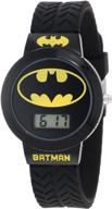 bat5041 batman watch for 🦇 kids with durable black rubber band logo