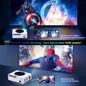 img 2 attached to 📽️ WiMiUS K3 5G WiFi Projector: 4K Native 1920x1080 LED, 500&#34; Display, 120 Hz Zoom, Indoor/Outdoor Movie, Bluetooth Compatible