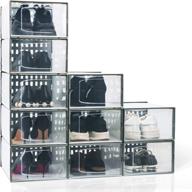 👠 organize your shoes with ease: 10 pack stackable shoe storage boxes with lids логотип