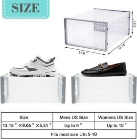 img 1 attached to 👠 Organize Your Shoes with Ease: 10 Pack Stackable Shoe Storage Boxes with Lids