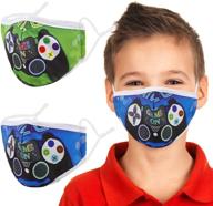 🎭 adjustable ear loops children's washable reusable face mask - breathable cloth cotton covering for protection, soft fabric, cute video designer masks for boys, girls, toddlers - ideal gift, mascarillas logo