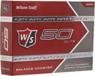 🏌️ wilson golf staff fifty elite golf balls: premium quality dozen slide pack in white - wgwp17002 logo