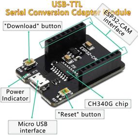 img 1 attached to 📷 2PCS ESP32-CAM-MB - Aideepen WiFi Bluetooth плата с модулем камеры OV2640 2 МП, ESP32-CAM-MB Micro USB в последовательный порт CH340G, двойной режим для Arduino