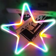 🌟 stellar neon light signs: vibrant warm white illumination for home décor, kids bedroom & birthday party ambiance – usb or battery operated (colorful) логотип