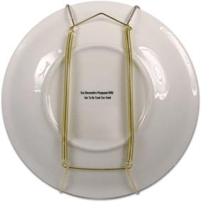 img 3 attached to 🍽️ Deluxe Plate Display Hangers by Creative Hobbies - Spring Style, Assembled & Ready to Use - Holds 7 to 10 Inch Plates - Gold Wire Spring Type - Includes Hanger Hooks & Nails - Pack of 3 Hangers
