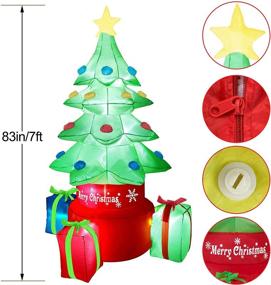 img 2 attached to 🎄 ATDAWN 7-Foot Inflatable Christmas Tree: Spinning Xmas Decor for Outdoor/Indoor Yard, Garden Party – Outdoor Christmas Inflatables & Blow Up Tree Decorations