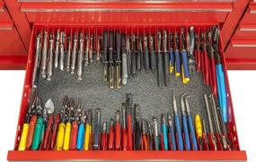 img 1 attached to Ernst Manufacturing Plier Pro Premium No-Slip Tool Organizer for 10 Tools 🔴 of Any Size with Rubber Base for Enhanced Stability (Model 5500) in Vibrant Red