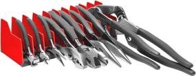 img 3 attached to Ernst Manufacturing Plier Pro Premium No-Slip Tool Organizer for 10 Tools 🔴 of Any Size with Rubber Base for Enhanced Stability (Model 5500) in Vibrant Red