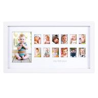 pearhead my first year photo moments baby keepsake frame: a timeless white memory keeper for baby's first year logo