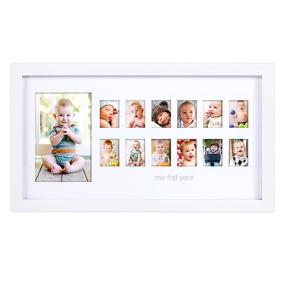 img 4 attached to Pearhead My First Year Photo Moments Baby Keepsake Frame: A Timeless White Memory Keeper for Baby's First Year