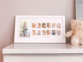 img 2 attached to Pearhead My First Year Photo Moments Baby Keepsake Frame: A Timeless White Memory Keeper for Baby's First Year