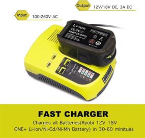 img 1 attached to 🔌 Lilocaja P117 18V ONE+ Dual Chemistry Charger: Replacement for Ryobi 12V-18V Max Battery Charger P118