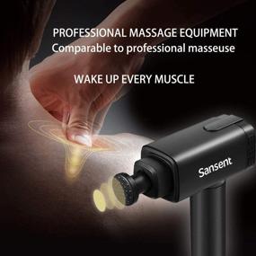 img 3 attached to 💪 Handheld Percussion Massage Gun: Powerful Deep Tissue Massager for Sore Muscle Relief and Stiffness - 3 Speeds, High-Intensity Vibration - Quick Rechargeable Device - Includes 6 Massage Heads and Carry Case