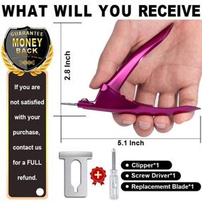 img 3 attached to Effortlessly Beautiful: Adjustable Stainless Steel Violet Red False Nail Tip Clipper for Salon-Quality Manicure and Pedicure at Home