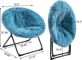 img 3 attached to AcozyHom Faux Fur Folding Cushion Leisure Furniture