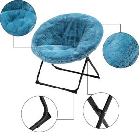 img 2 attached to AcozyHom Faux Fur Folding Cushion Leisure Furniture