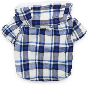 img 2 attached to DroolingDog Puppy Plaid Hoodie: Stylish Winter Fleece Dog Clothes for Small Dogs