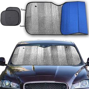 img 4 attached to Big Hippo Windshield Sunshade Protector Interior Accessories