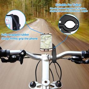 img 3 attached to 🚴 360° Вращаемый универсальный силиконовый держатель для телефона на велосипед iPhone 11/Pro/XS/MAX/XR/X/7/8/Plus, Samsung S20/S10/S10e - в комплекте 4 силиконовых резинки