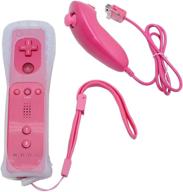 yudeg wii remote and nunchuck controllers with silicon case for wii and wii u (pink) - user-friendly remote controller for wii logo