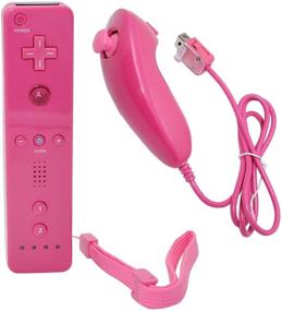 img 3 attached to Yudeg Wii Remote and Nunchuck Controllers with Silicon Case for Wii and Wii U (Pink) - User-Friendly Remote Controller for Wii