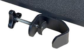 img 1 attached to 📺 Enhanced Adjustable Clamping Tray for Flat Panel TV and Speaker Stand