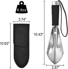 img 3 attached to 🏕️ iunio Hiking Trowel with Carrying Pouch - Ultralight Multitool for Camping, Backpacking, Gardening, Outdoor Survival