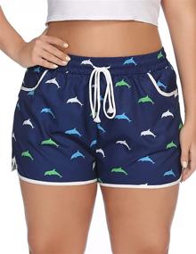 img 4 attached to Stay Stylish and Comfy with IN'VOLAND Women's Plus Size Floral Print Beach Shorts - Perfect for Quick-Dry Summer Swimmwear with Convenient Pockets