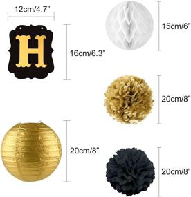 img 1 attached to 🎉 TUPARKA 2021 Happy New Year Decorations Set | Happy New Year Banner, Chinese Paper Lanterns, Tissue Paper Flowers, Pom Poms, Gold Fringe Curtain, Balloons | New Years Eve Party Supplies Kit