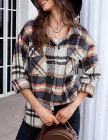 img 2 attached to 👚 Women's Apricot Peaceglad Shacket Cardigan Outwear for Coats, Jackets & Vests