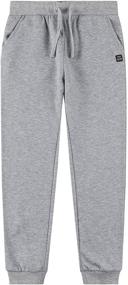 img 4 attached to SPACE VENTURE: Premium Brushed Sweatpants for Active Girls