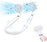 🔋 portable neck fan, cohotek hands-free 2-in-1 usb rechargeable fans with led display, 3 speeds, 360-degree rotation - ideal for sports, office, and travel (white) logo