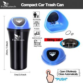 img 3 attached to 🚗 2 Pack Car Trash Can with Lid - Small Portable Garbage Bin for Cup Holder, Console and Door Pocket - Ideal for Vehicle, Home, Office Use