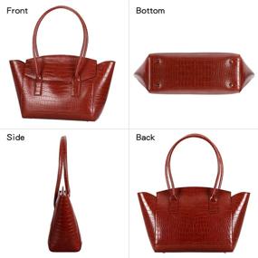 img 3 attached to Shoulder Oversized Leather Handbags Leather Women's Handbags & Wallets