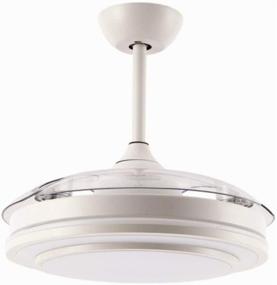 img 3 attached to 🌀 Modern Reversible Ceiling Fan with Retractable Blades, Silent Fans, and LED Light - 42 Inch Southerns Lighting Invisible Chandelier with Remote Control (White-04)