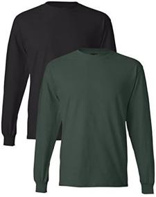 img 2 attached to Hanes Smoke Beefy Sleeve T-Shirt for Men - Top Quality Clothing and Tanks